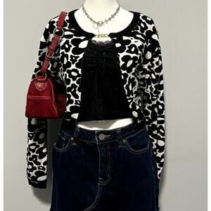 Sweat Rain Floral Cropped Cardigan